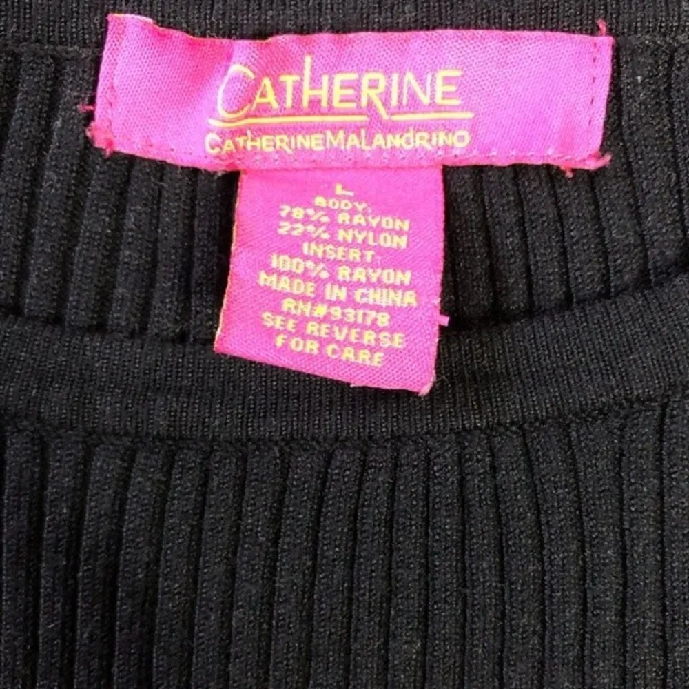 Catherine Malandrino Ribbed Knit Asymmetrical Long Sleeve Pullover Sweater - Image 98