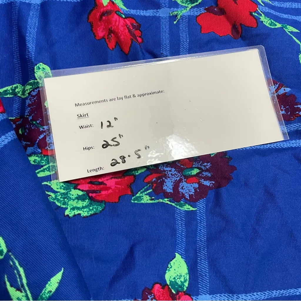 Plenty By Tracy Reese Mod Boutique Swing Flare Floral Skirt Size 4 New York Blue - Image 11