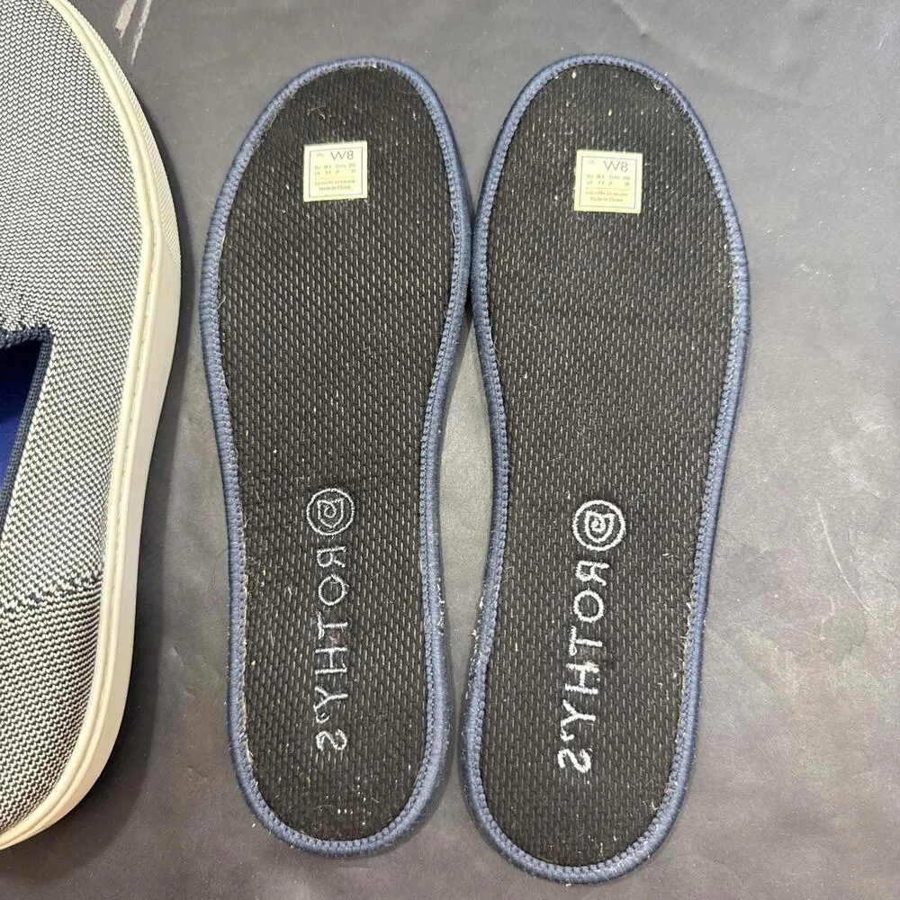 Rothy's Minimalist Preppy Designer The Original Slip On Sneaker 8 Anchor Navy - Image 3