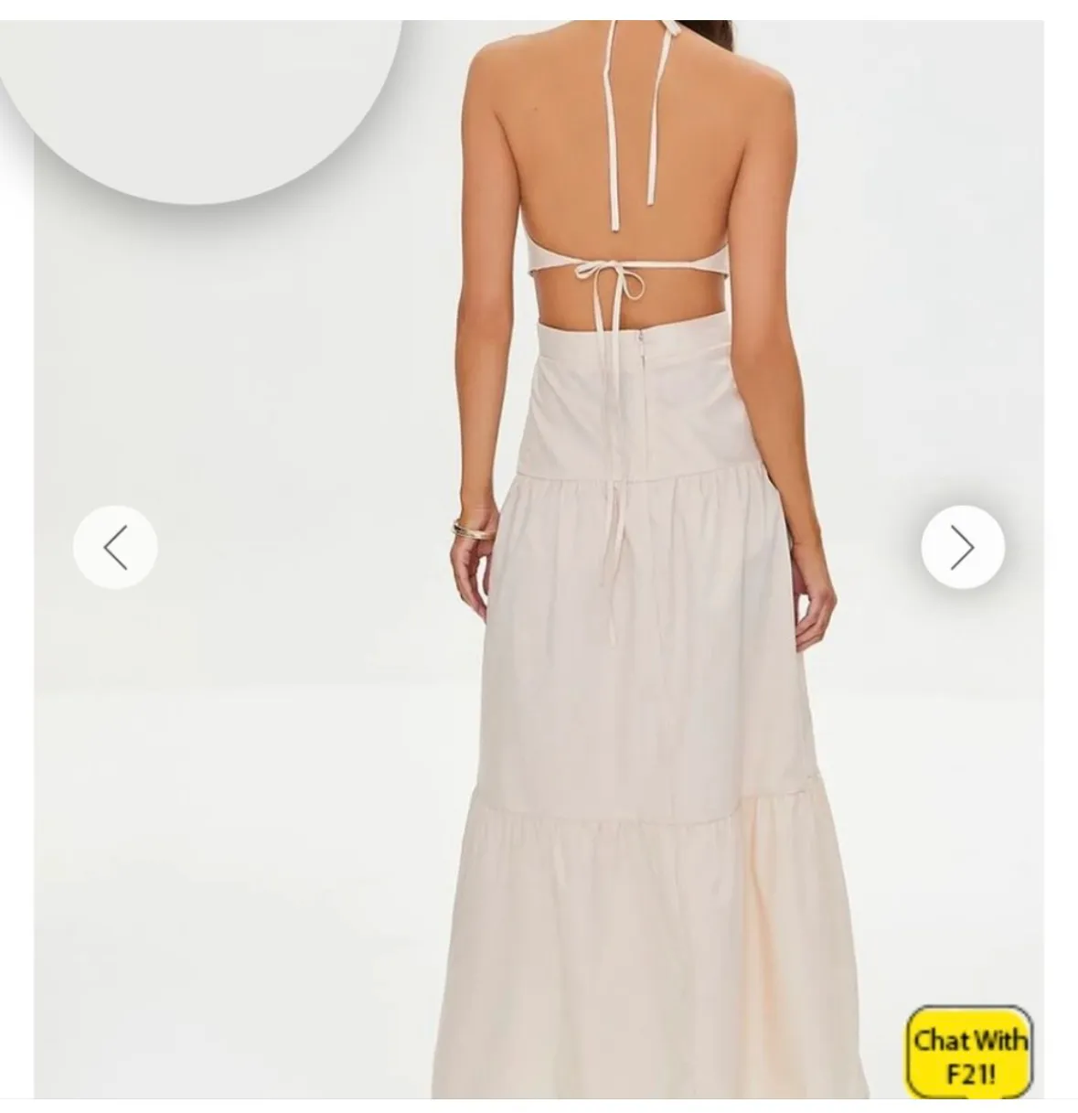 Forever 21 Halter Maxi Dress with Cut Outs - Image 2