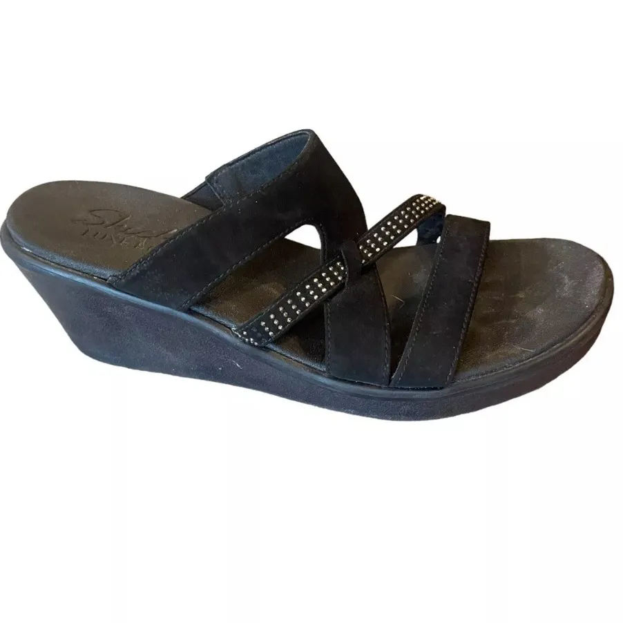 Skecher Luxe Foam Women’s Sandals Size 10 Black - Image 4
