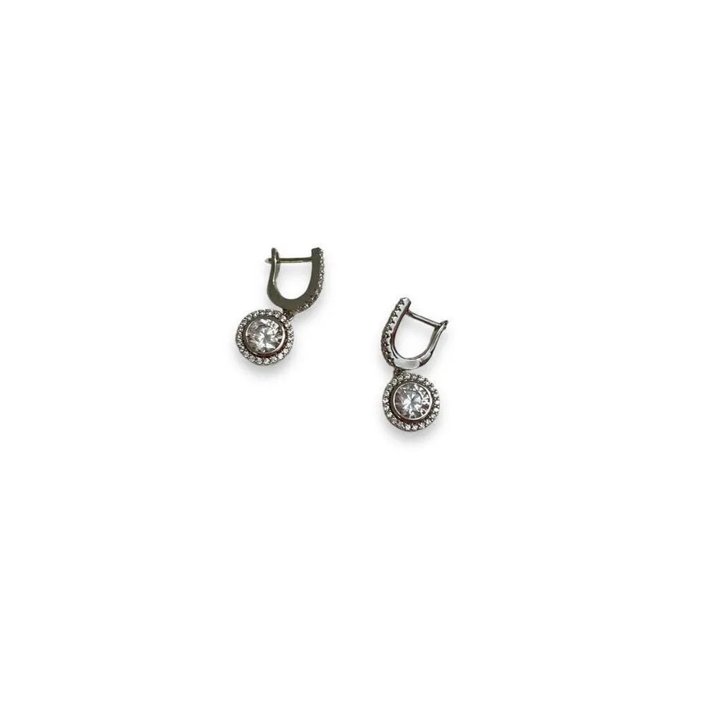 HANGING HALO‎ 925 STERLING SILVER EARRINGS - Image 7