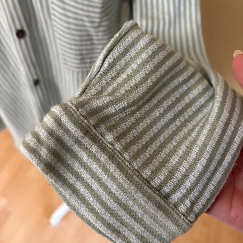 FREE PEOPLE BEACH Better Days Striped Oversized
Button Down Top‎ Size Medium - Image 3