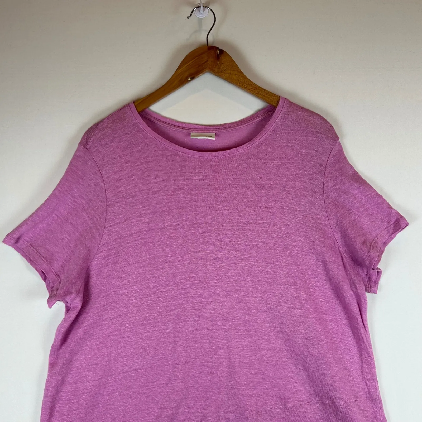 J Jill Love Linen Womens Short Sleeve 100% Linen Crew Neck Top‎ Blouse - Image 6