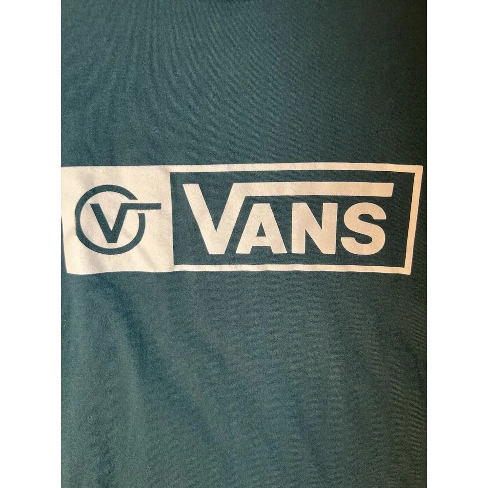 Vans  Cropped Shirt Green Womens Size Large Casual School Short Sleeve - Image 2