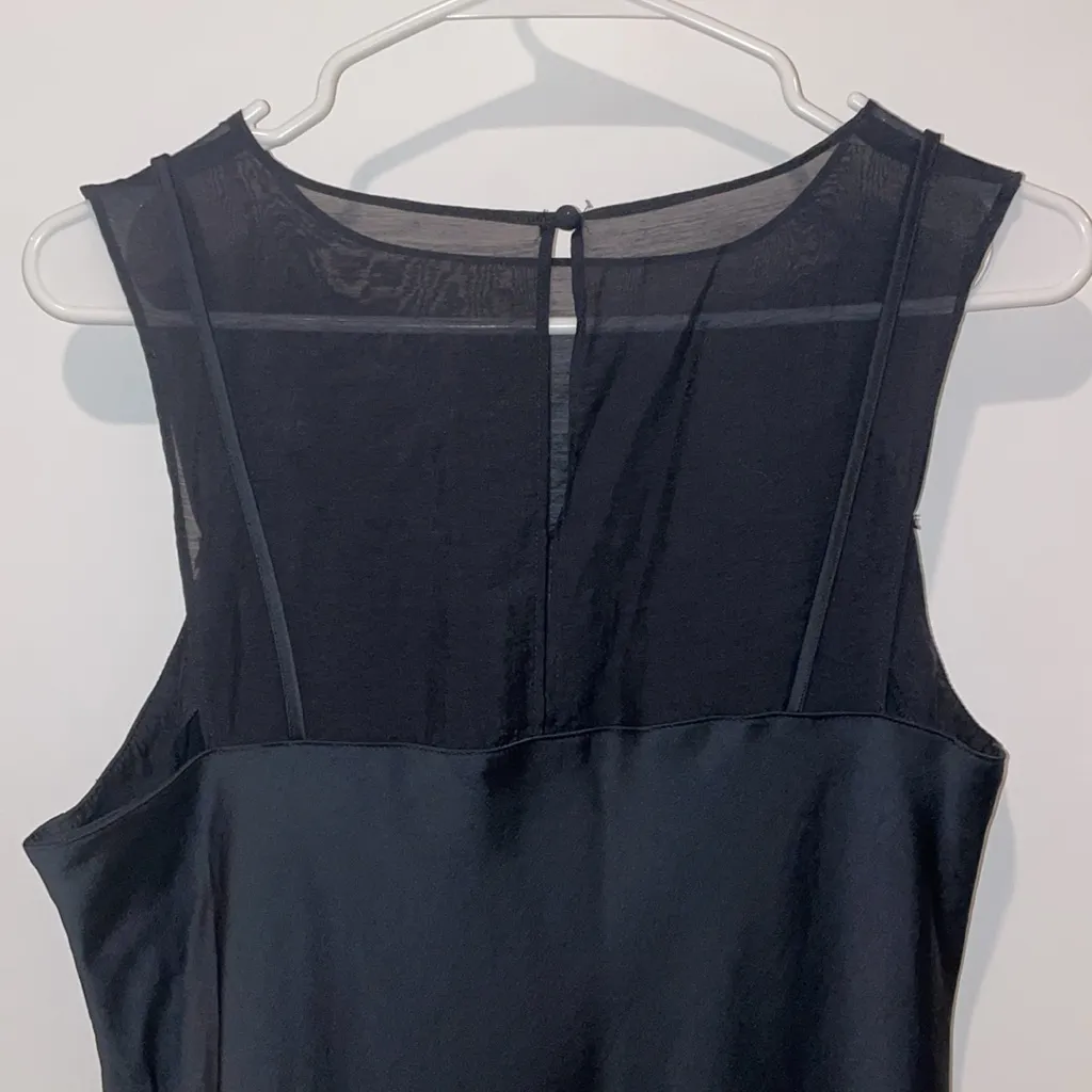 Future Collective Sleeveless Mixed Media Ankle Slip Dress Black Size M - Image 5