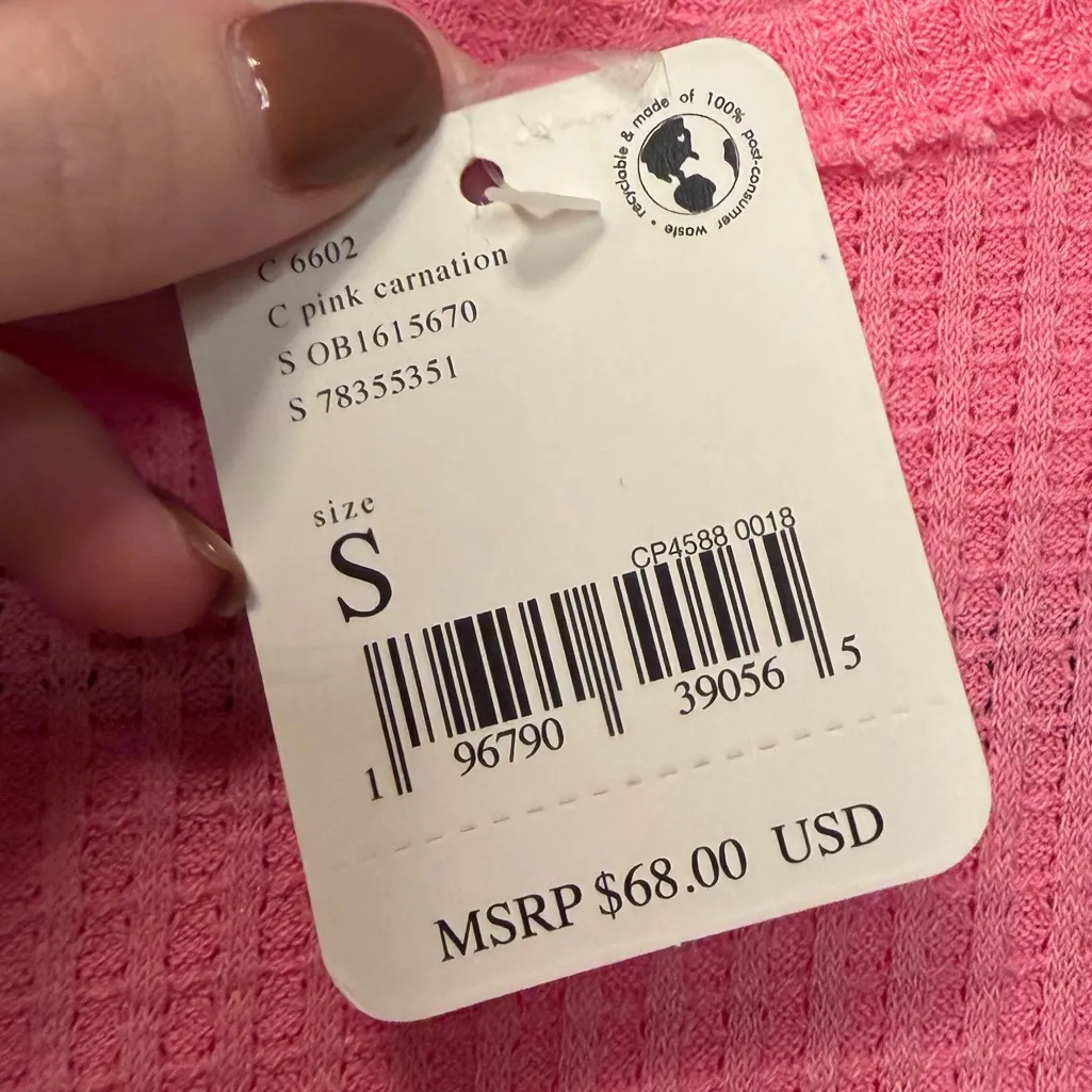 We The Free Free People Oh My Babydoll Top Pink Carnation NWT Size Small - Image 4