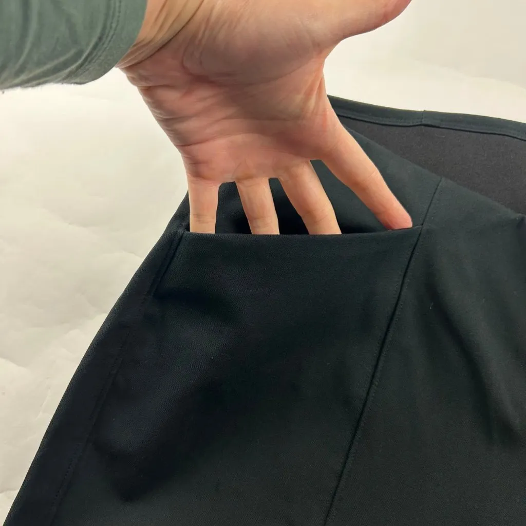 Old Navy Black Stretch Canvas High Rise Wide Leg Pixie Pant XL New - Image 3