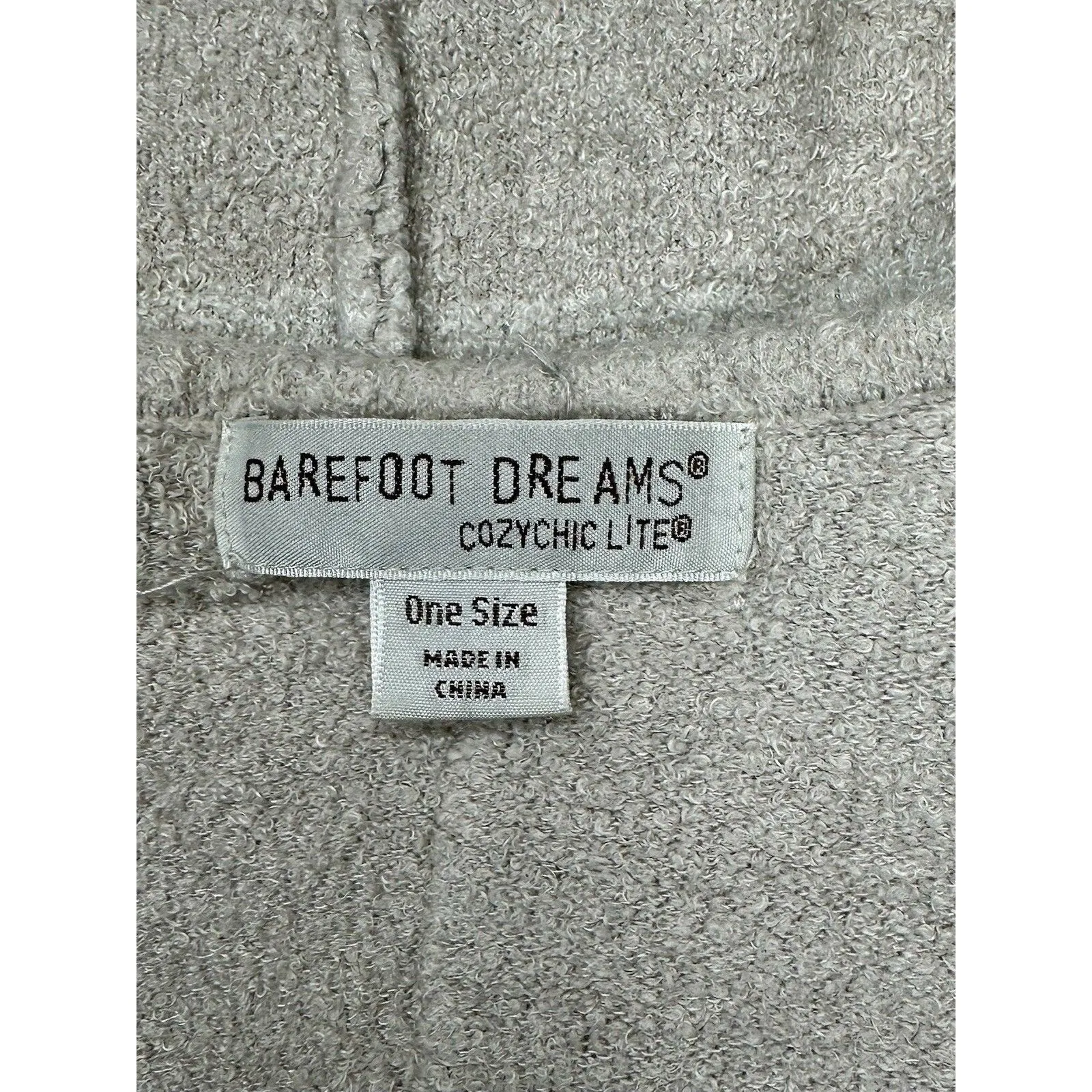 Barefoot Dreams CozyChic Lite Cliffside Wrap Cardigan Gray/Beige  One Size EUC!! - Image 4