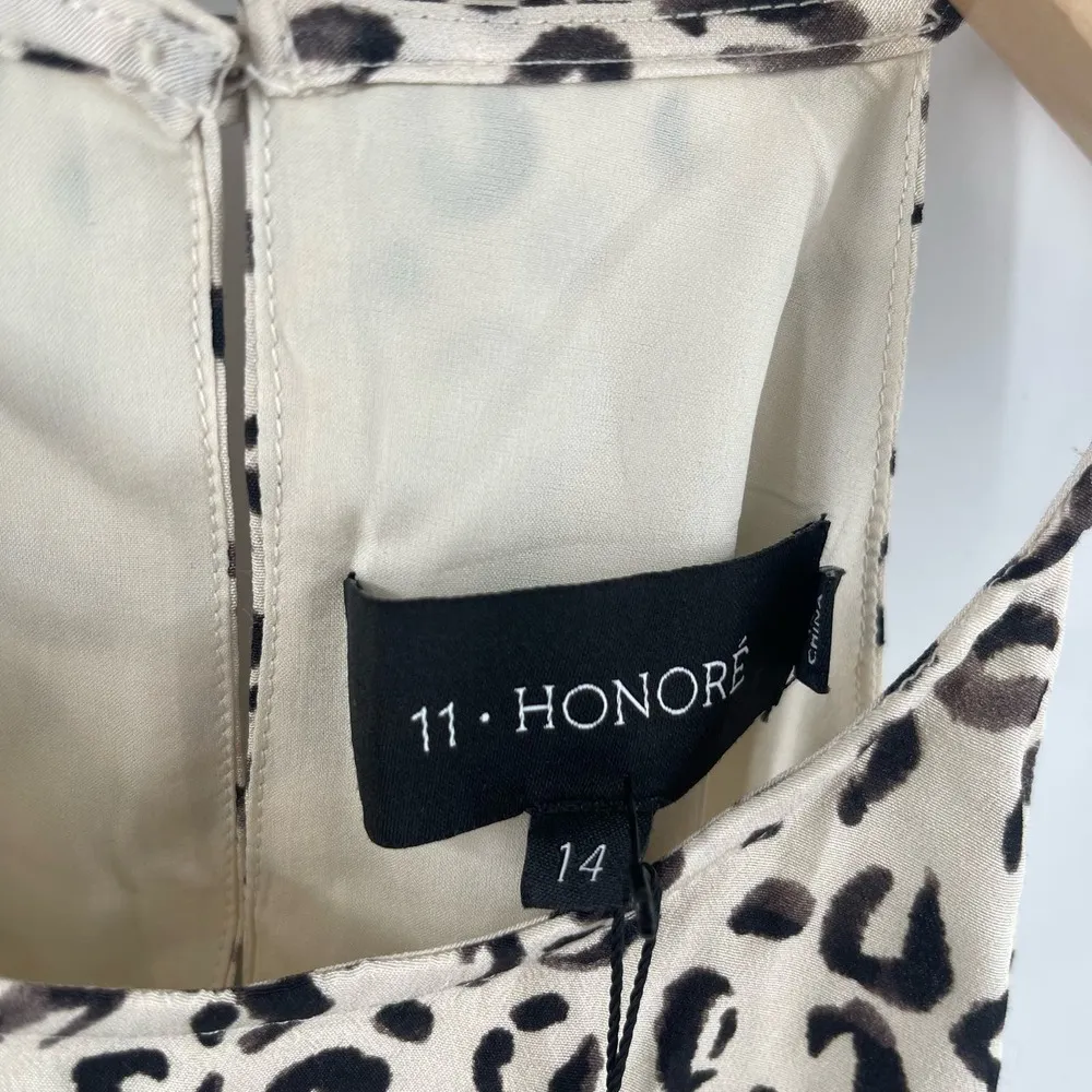 11 HONORE Tank Blouse Size 14 Plus Size NWT Cropped Curvy Animal Print Halter - Image 5