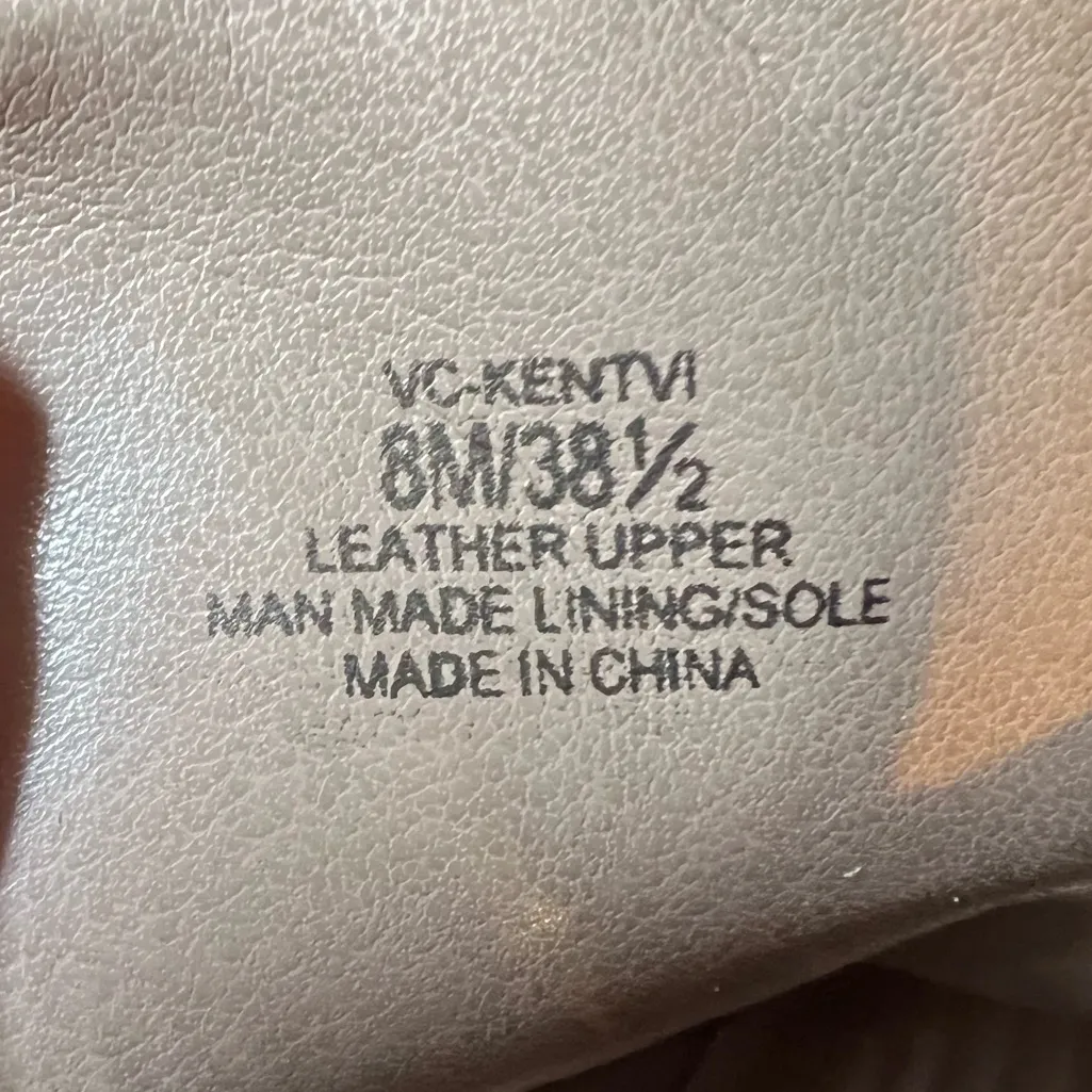 Vince Camuto Kentvi‎ Peep Toe Booties Sandals Women’s 8M Tan Cut Out Heels Zip Size 8 - Image 9