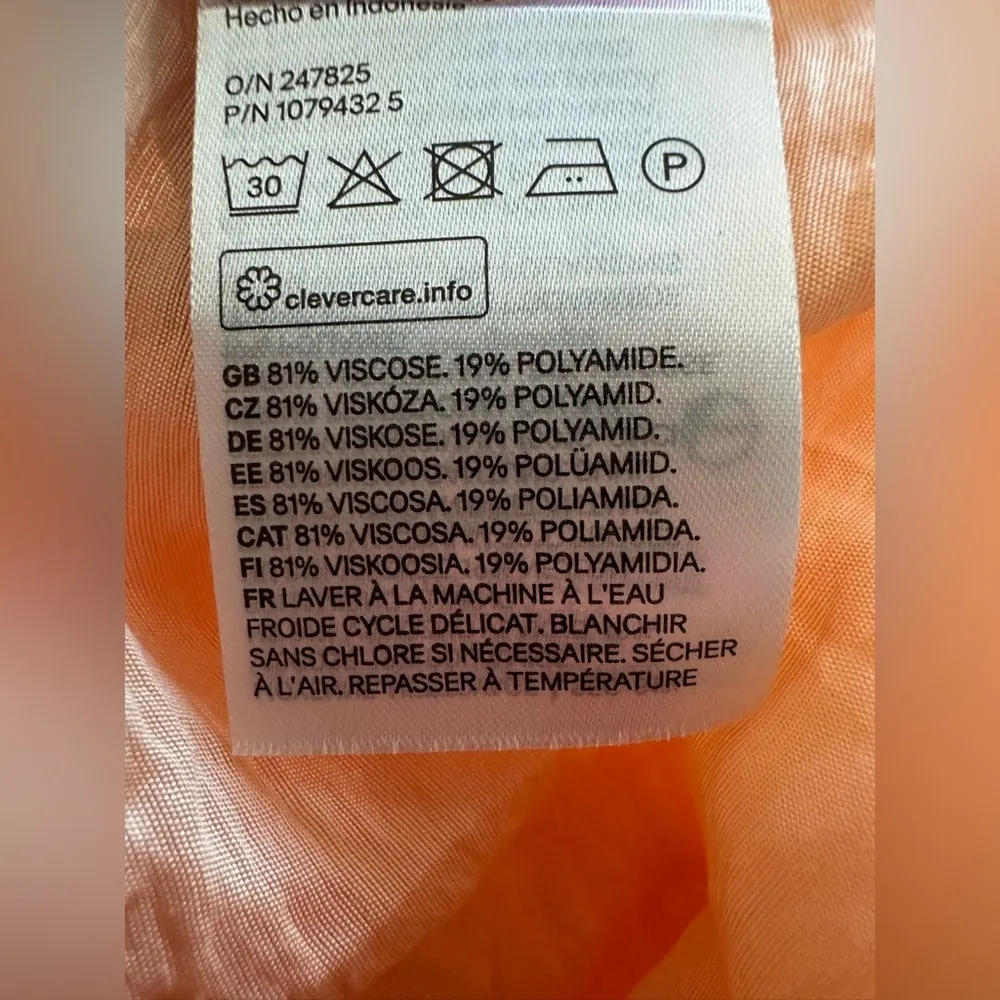 H&M Peach V-Neck 3/4 Sleeve Summer Dress - Image 6