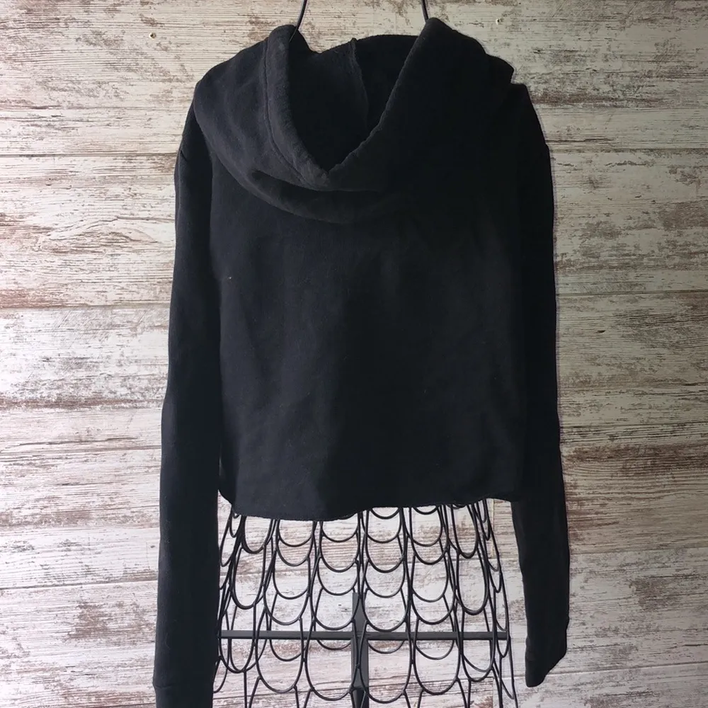 Victoria’s Secret PINK crop top hoodie blue and black size small hoodie pink vs‍ - Image 4