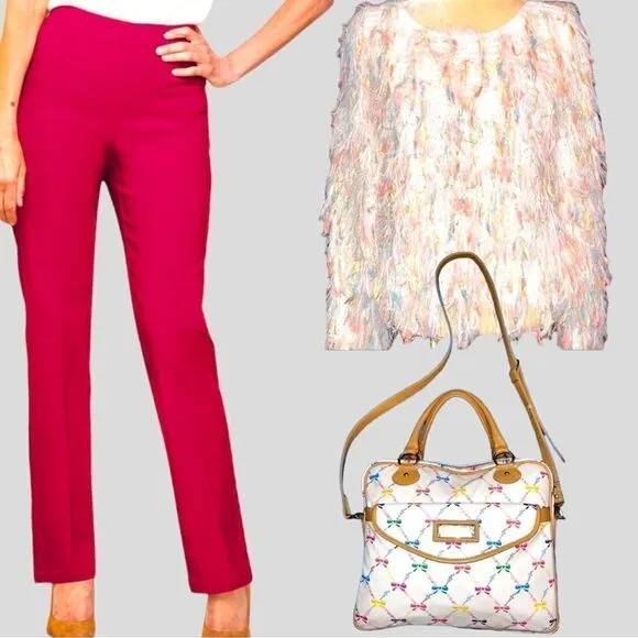 Draper’s & Damon’s red stretchy flattering pants - Image 2