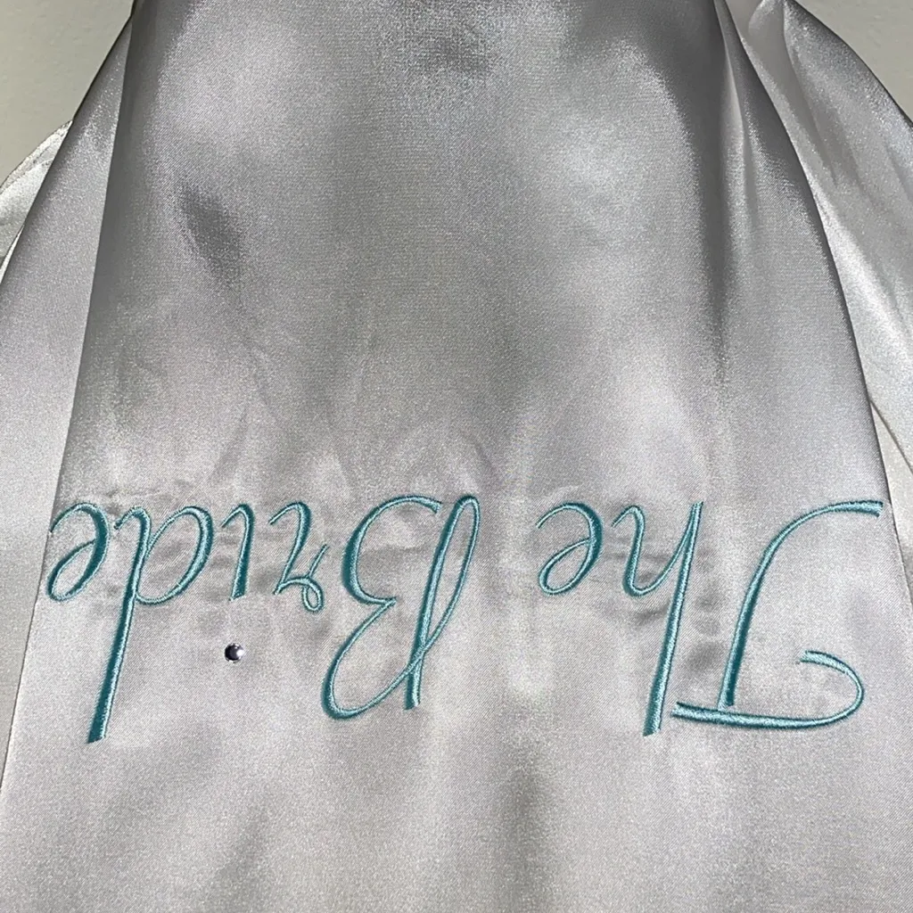 Intimo The Bride Satin Robe Womens‎ Large White - Image 5