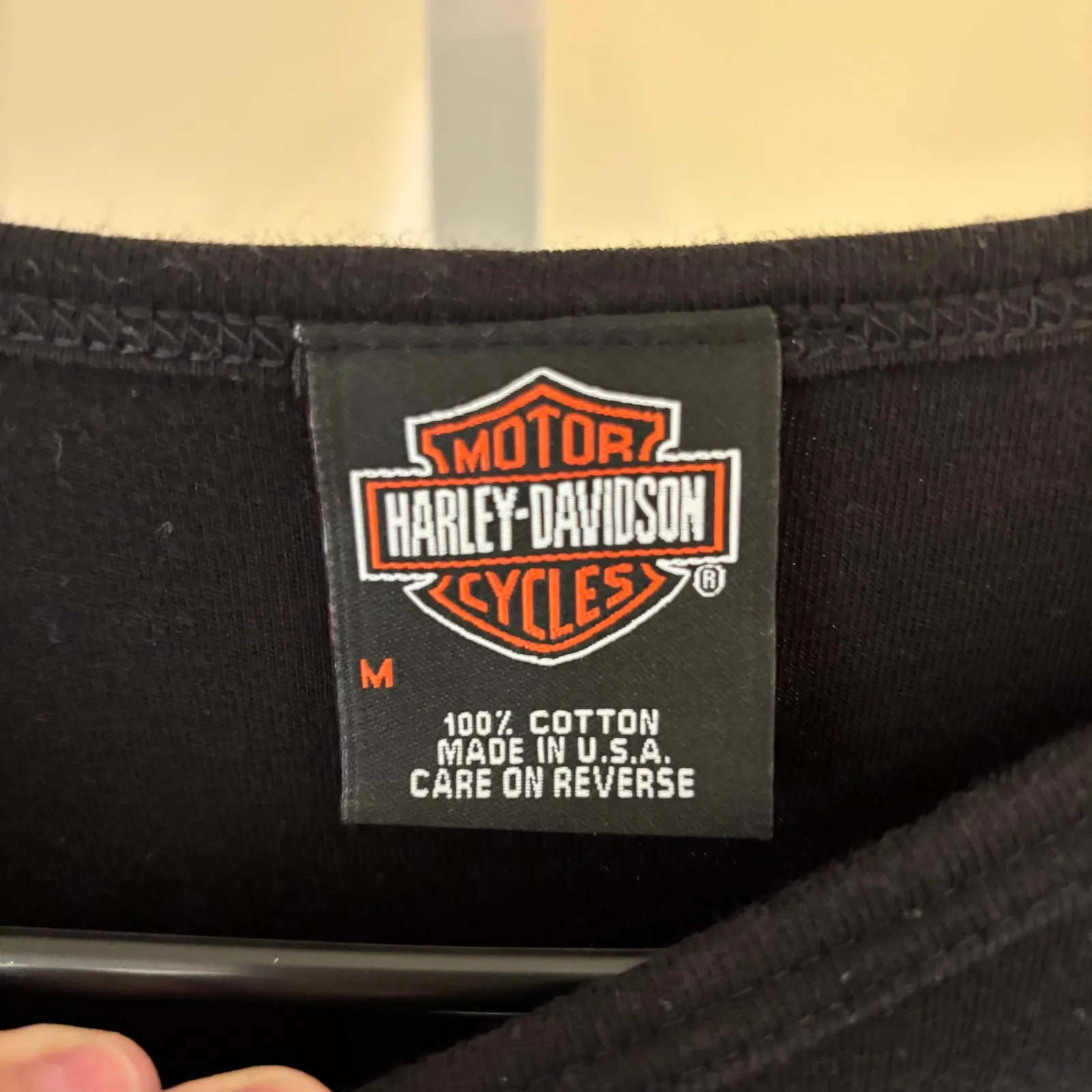 Harley Davidson Motorcycles EUC Women's Black Baja Mexico Long Sleeve Tee Size M - Image 3