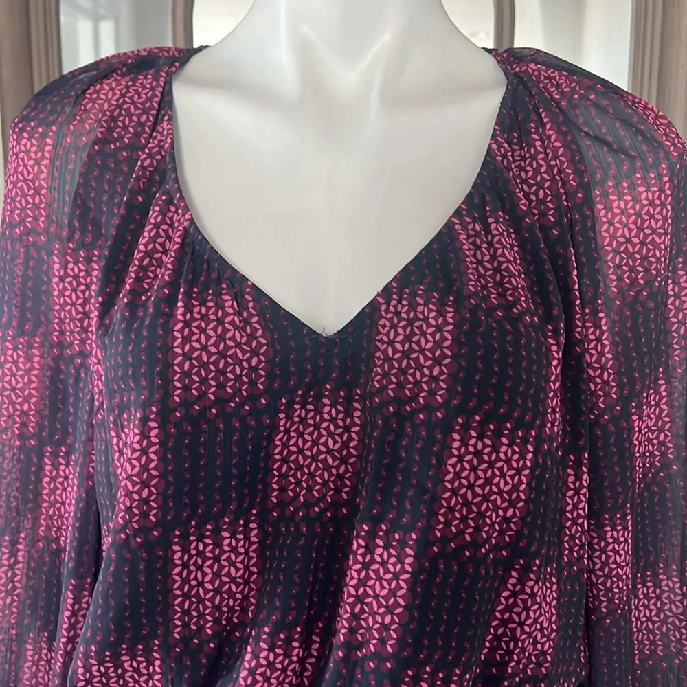 NEW Ramy Brook Jaylah Abstract Blouson Mini Dress in Boysenberry Size S $465 - Image 5