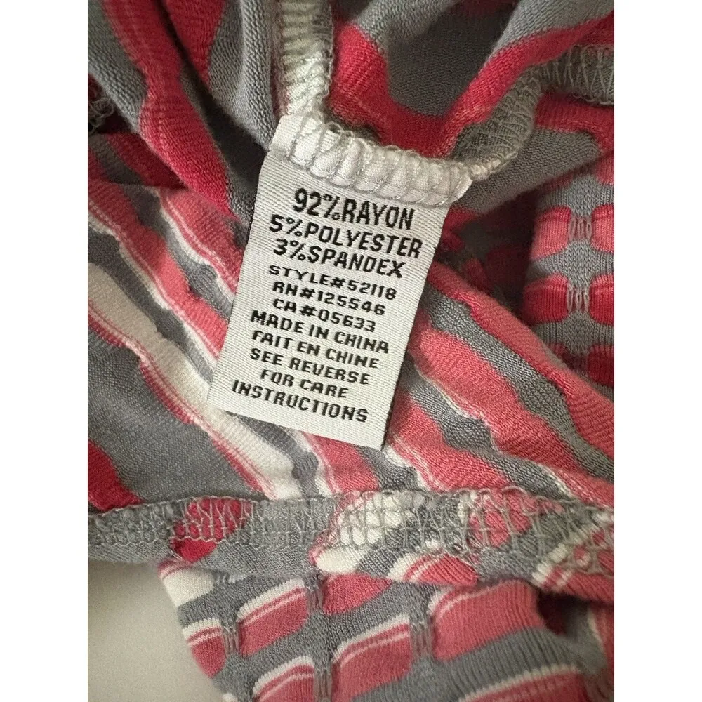 Habitat Clothes Tunic Top Size M Pink Gray Flared Swing Tank Sleeveless Cowl - Image 11