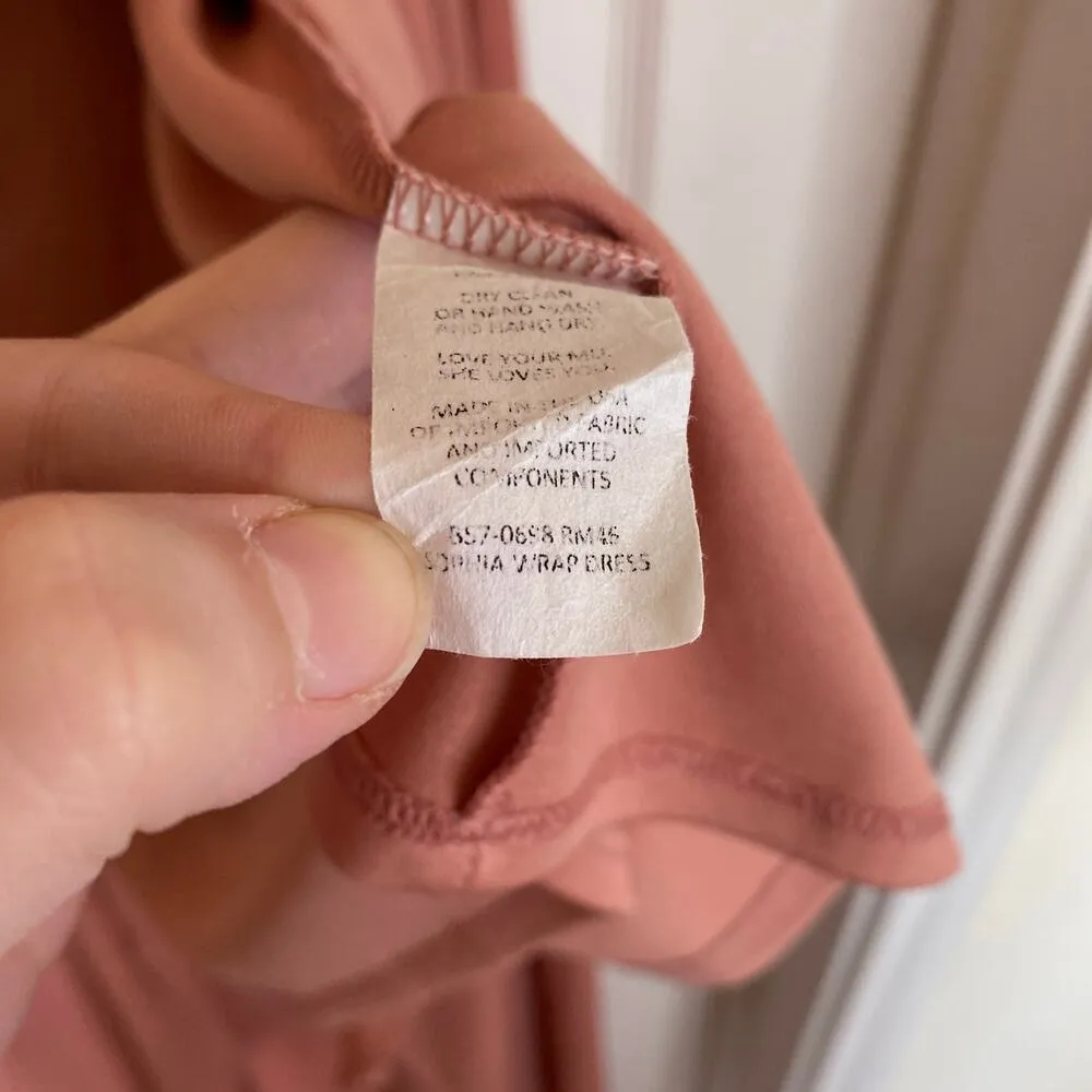 SHOW ME YOUR MUMU Sophia Wrap Dress Size Small Bridesmaid Maxi Rustic Mauve Pink - Image 7