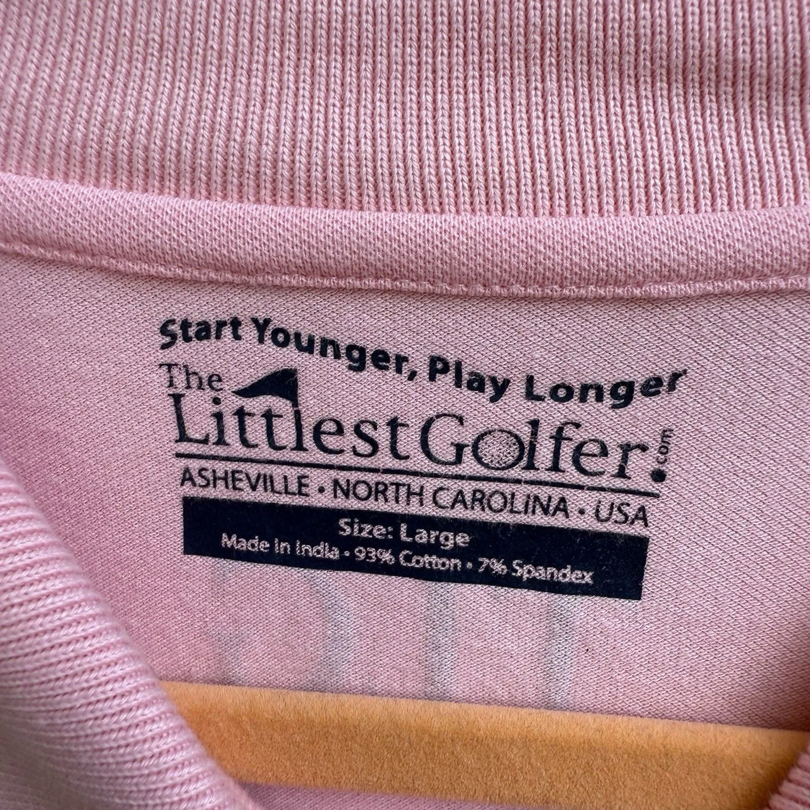 NWT THE Littlest Golfer LADIES GOLF POLO Embroidered Pink Dress Size L (14 - Image 6