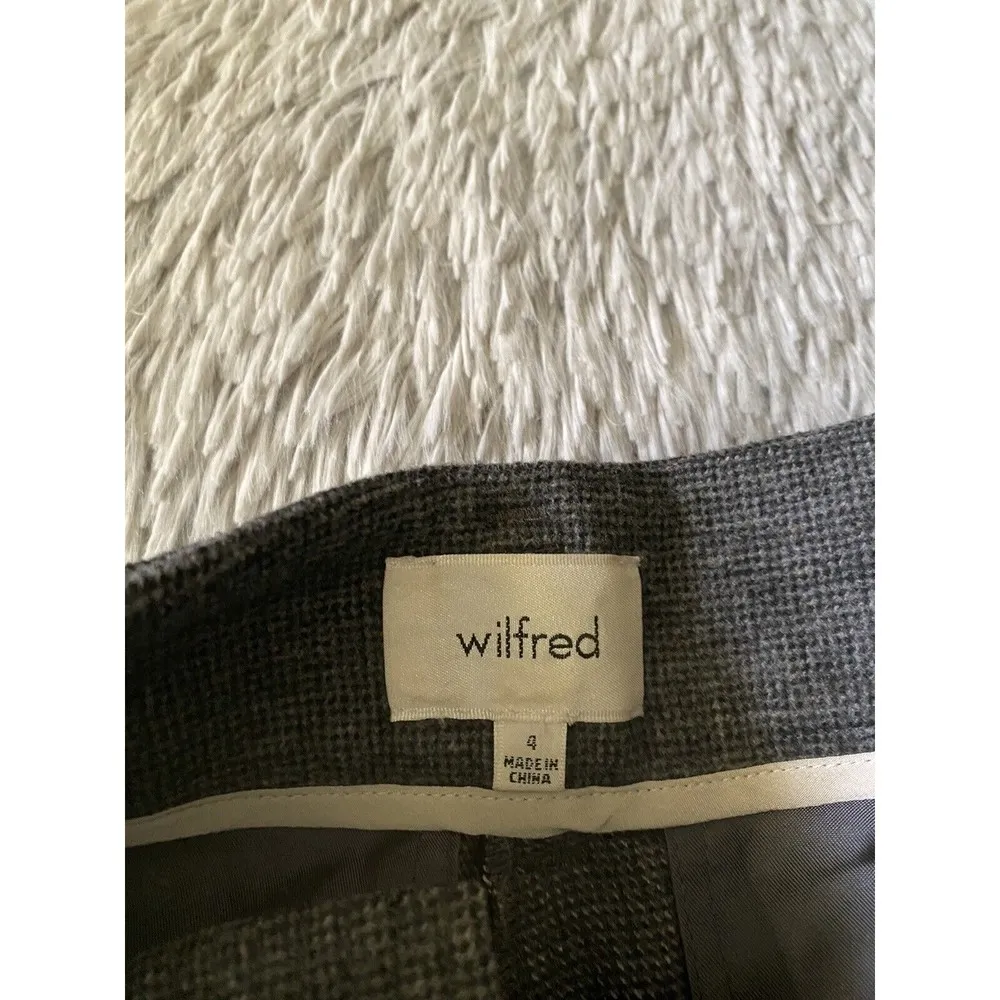 Wilfred Pants Womens 4 Gray Trousers Silk Trim Pull On Business Casual Ladies - Image 3