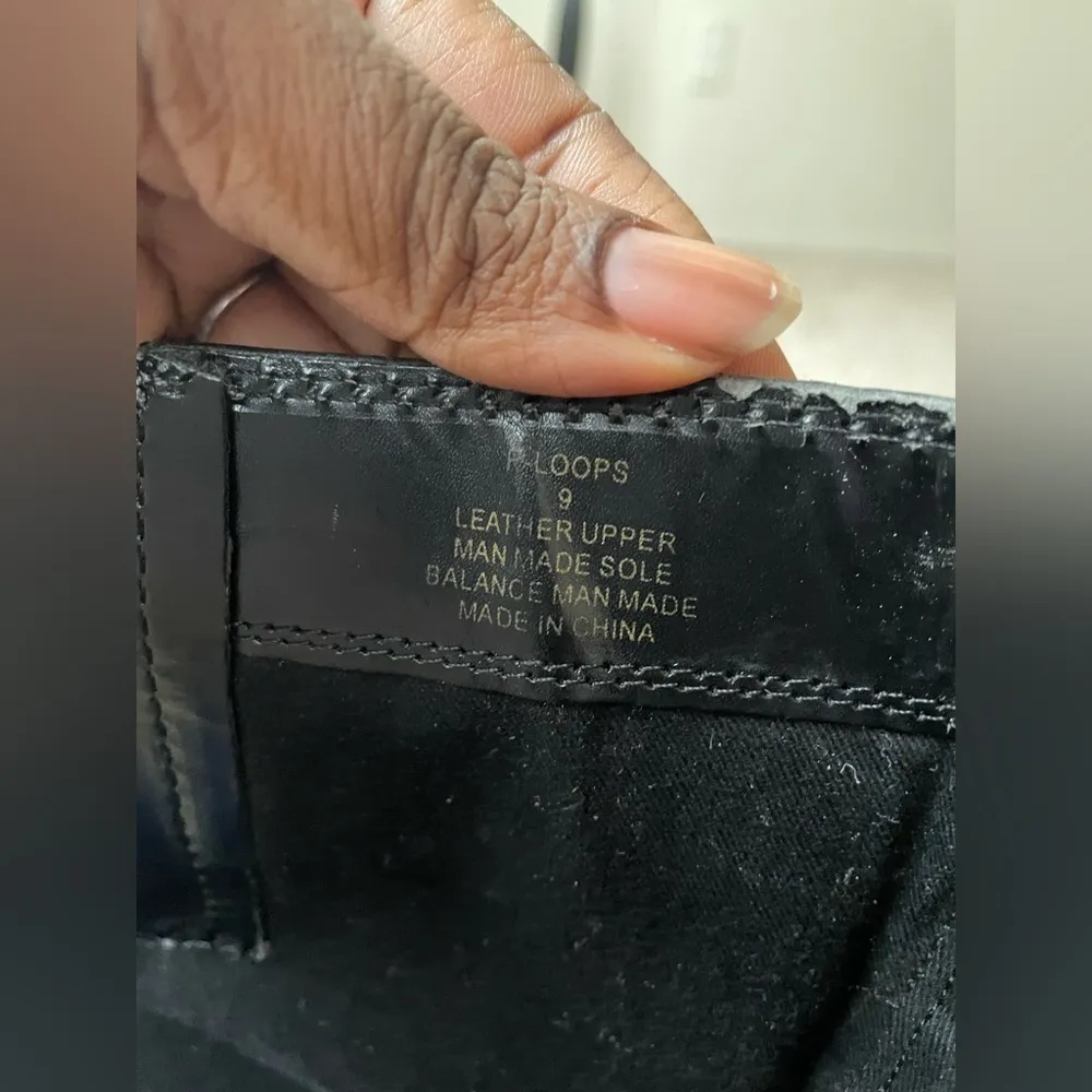 STEVE MADDEN P-Loops Knee High Boots Women’s Size  9 Leather Black Grey - Image 6