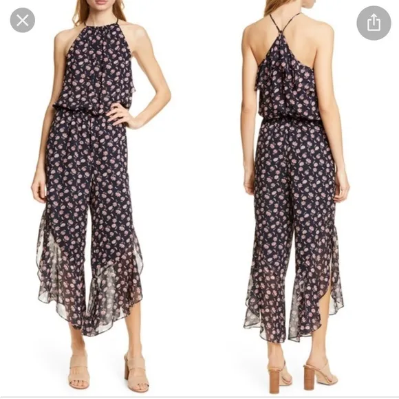 Joie Jael Silk Floral Jumpsuit - Image 2