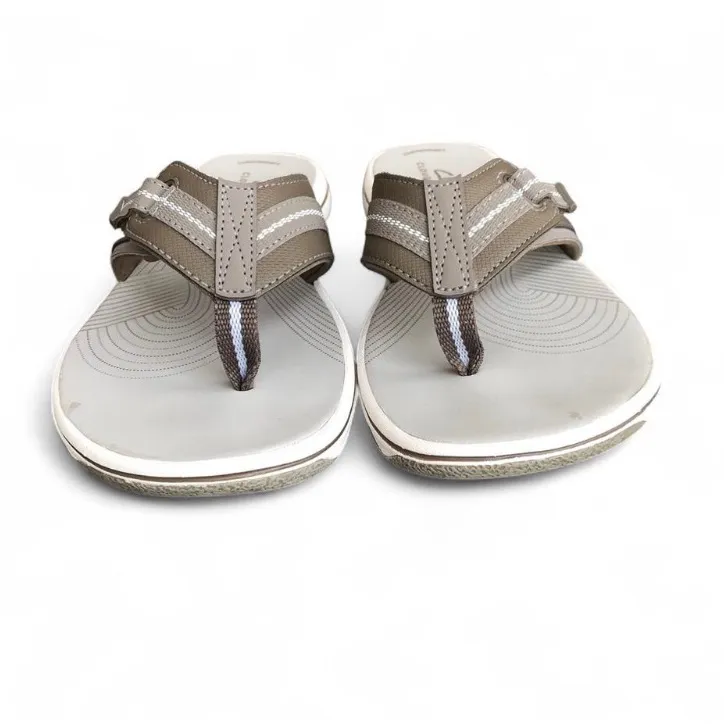 Clarks Cloud Women’s Steppers Brinkley Jazz Black Flip Flop Sandal Women’s Sz 8M - Image 10