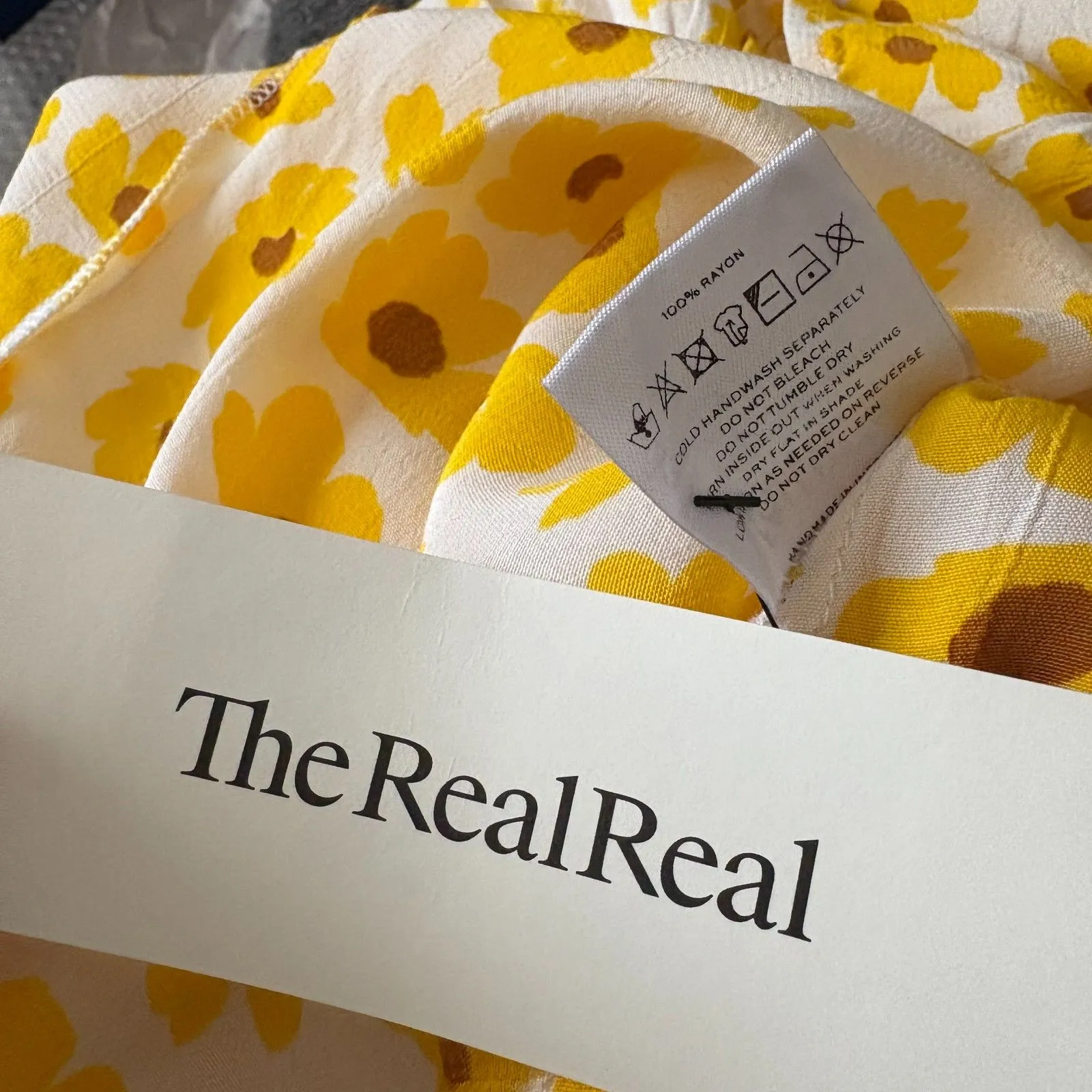 Faithfull the Brand Noemie Midi Dress Yellow Constance Floral Print Size‎ Small - Image 8