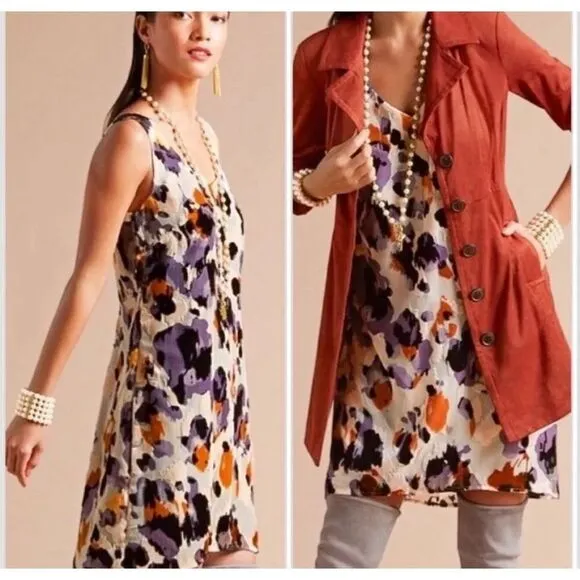 Cabi Radiant Velvet Burnout Mini Dress Floral Sz XS - Image 2