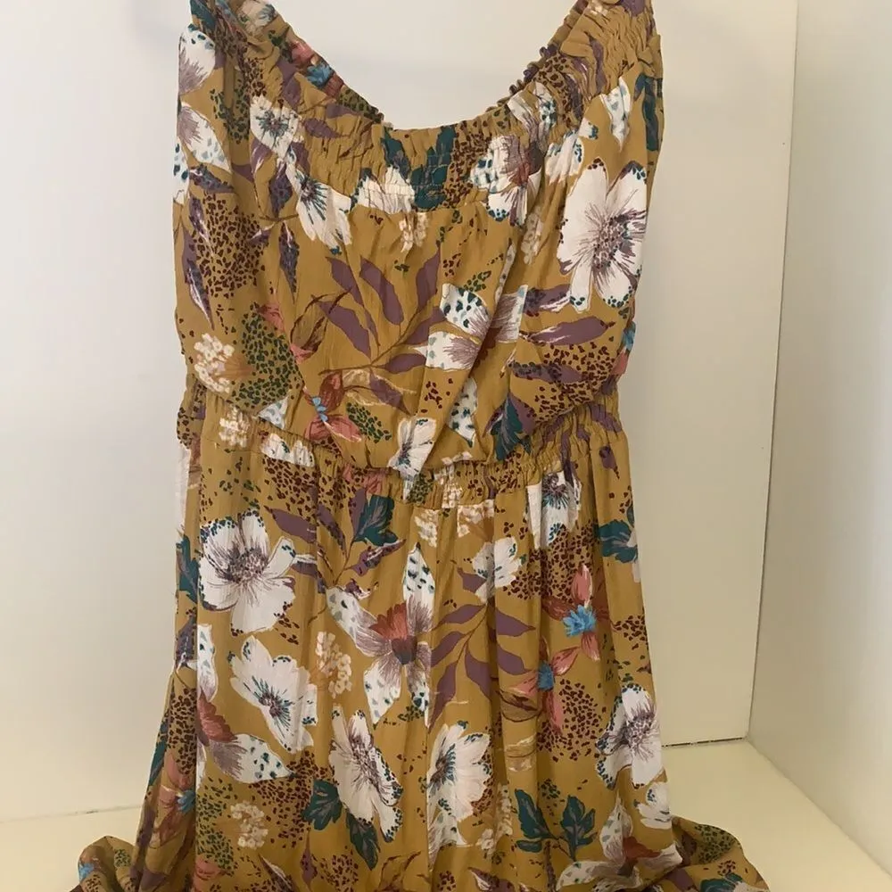 HyeFye Medium floral mustard romper / jumpsuit - Image 2