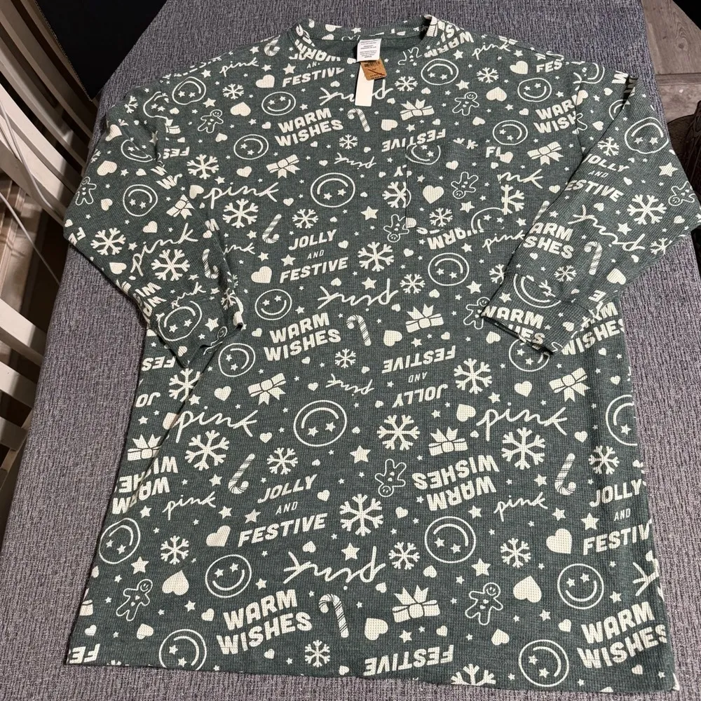 Victoria’s Secret Pink Long Sleeve Sleep Shirt/Dress - Image 3