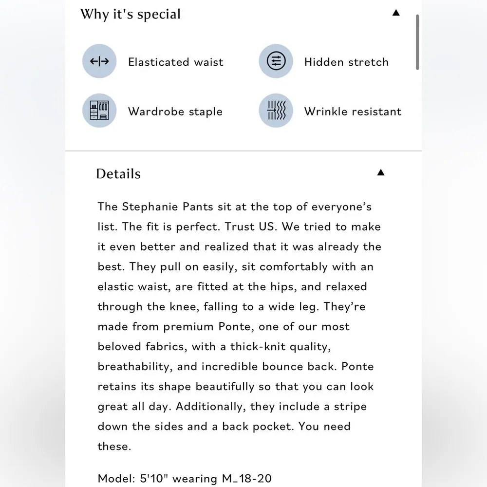 Universal Standard Stephanie Wide Leg Stripe Ponte Pants 27” Black - Image 11