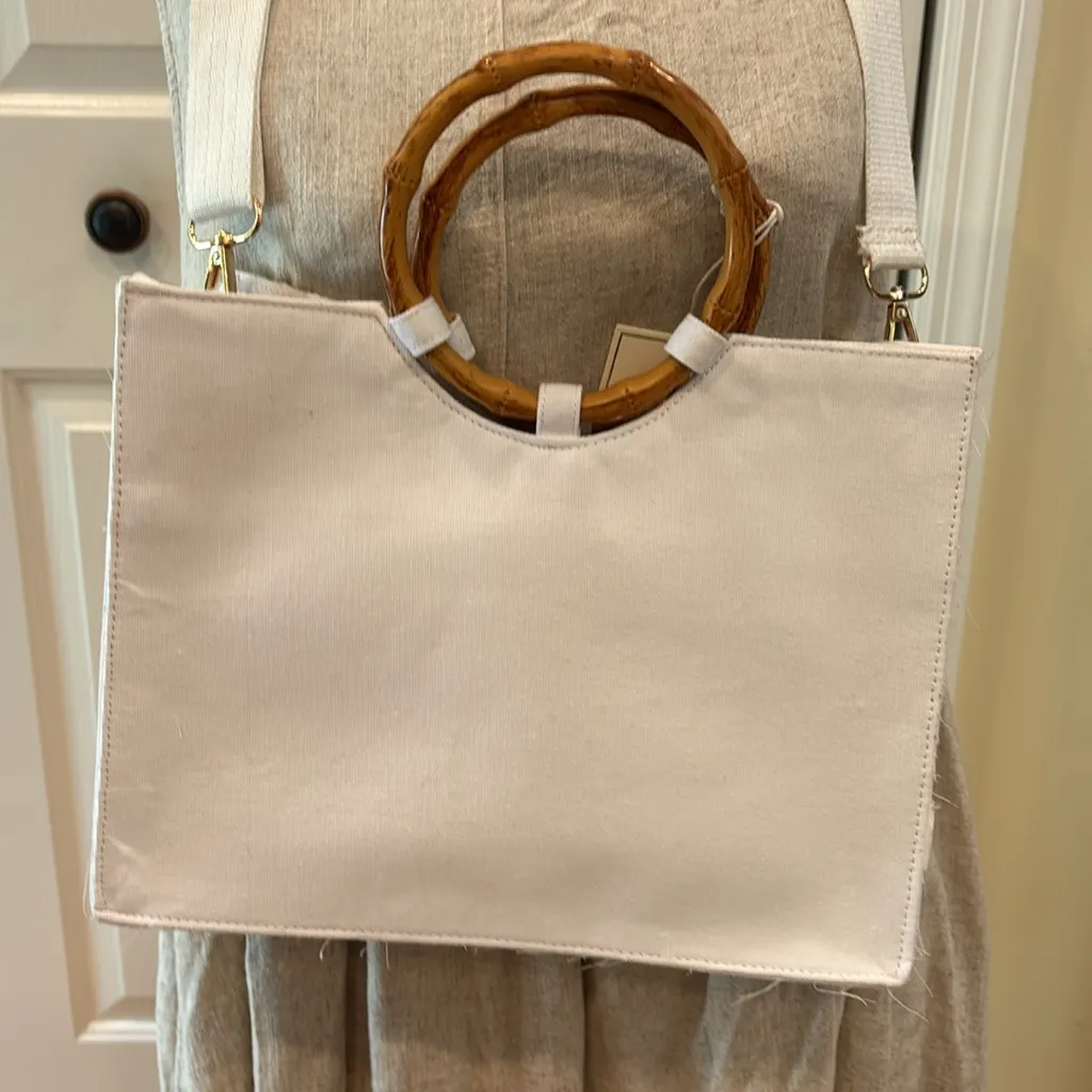 Sol and Mer beaded White and Red strawberry Embroidered Tote crossbody Bag - Image 9