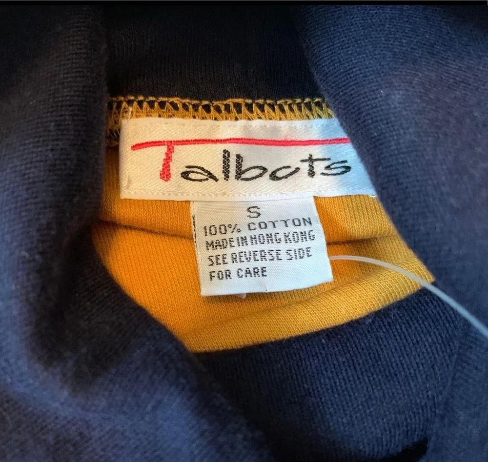 3/$22🌞 NWT Talbots Turtle Neck Long Sleeve Striped Shirt - Image 2