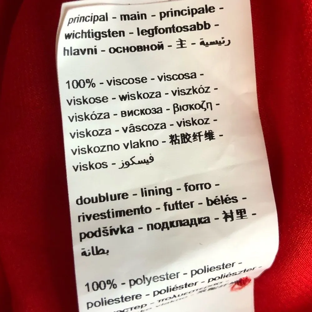 Promod Red Floral Ruffle Button Back Maxi Dress Size 12 - Image 13