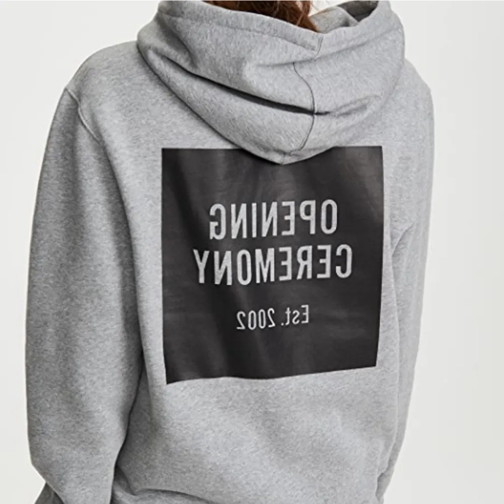 Grey Torch Unisex Box Logo Hoodie Pullover Sweatshirt Size XS - Image 2