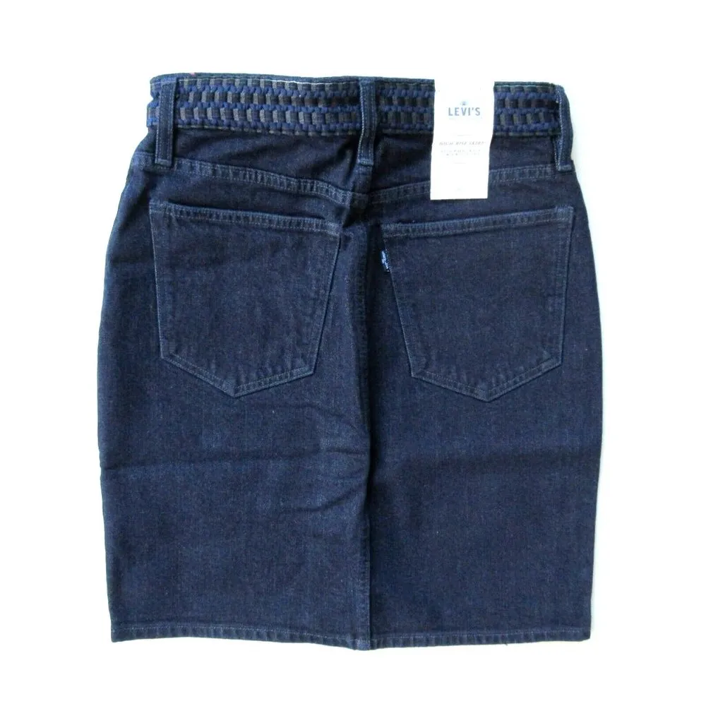 NWT Levi's Made & Crafted LMC Button Front Pencil in Sky Rinse Skirt 26 $148 - Image 3