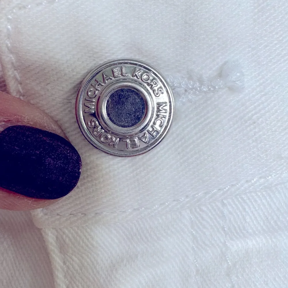 Michael Kors Straight Leg White Denim Jean Pants Womens Size 10 - Image 9