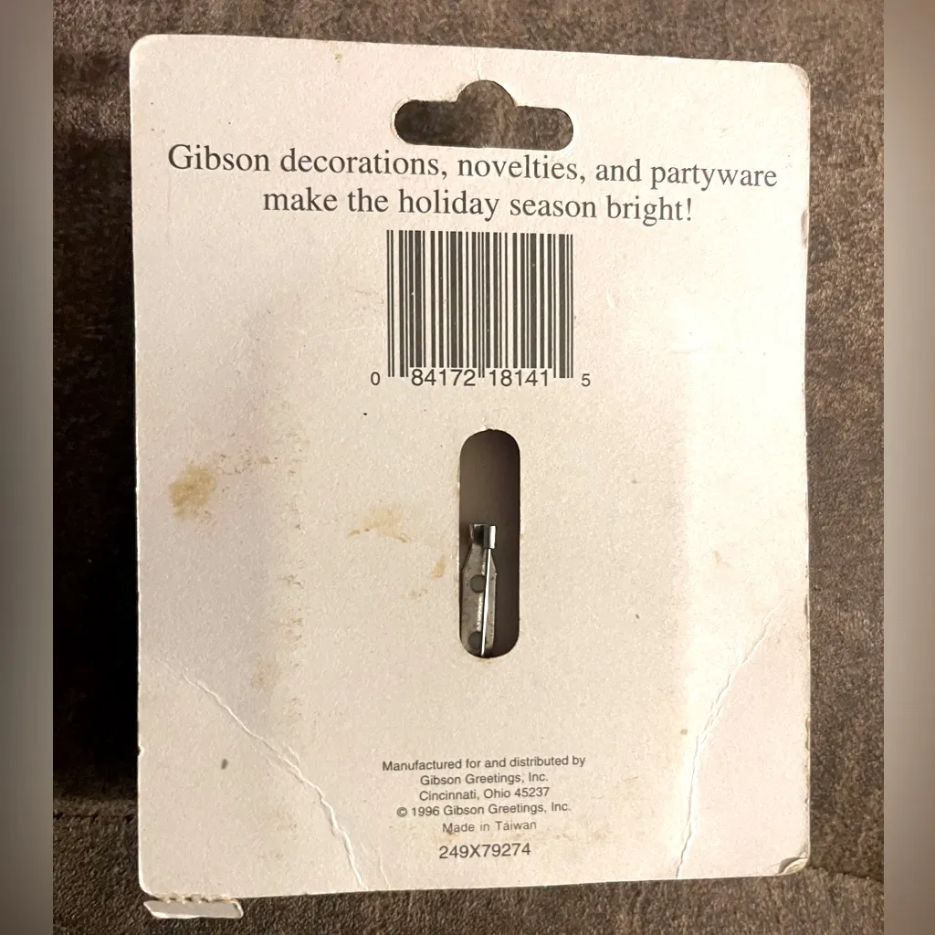 Vintage Gibson Greetings PIN Angel Christmas   Holiday Brooch Xmas NOS NWT 90’s - Image 3