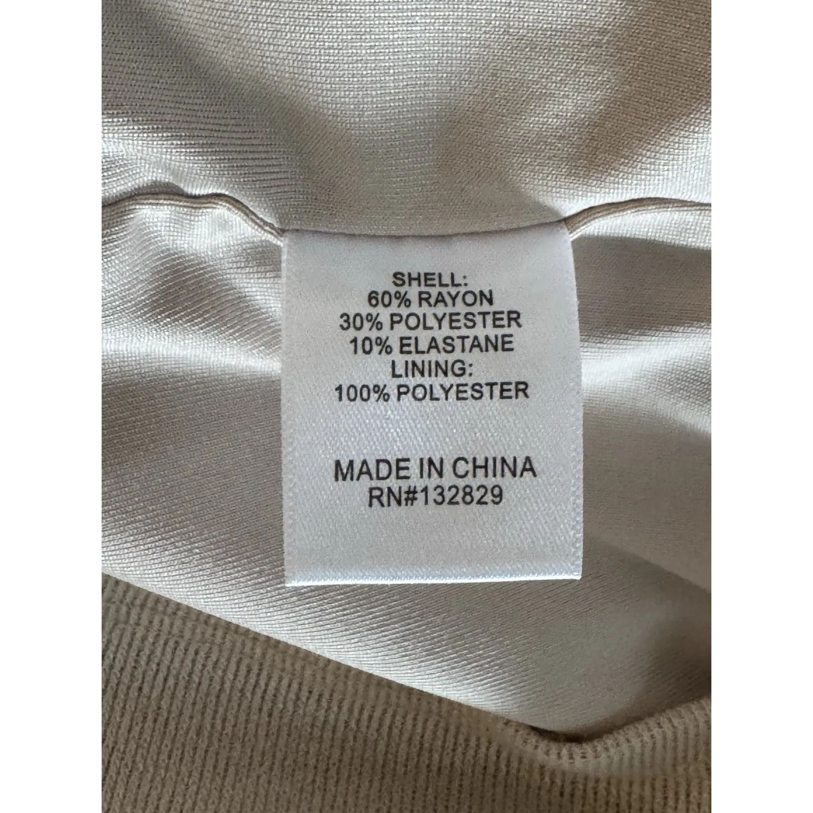 Lovers + Friends  Sutton Midi Dress Tan Ribbed Minimalist Neutral Bodycon Medium‎ - Image 7