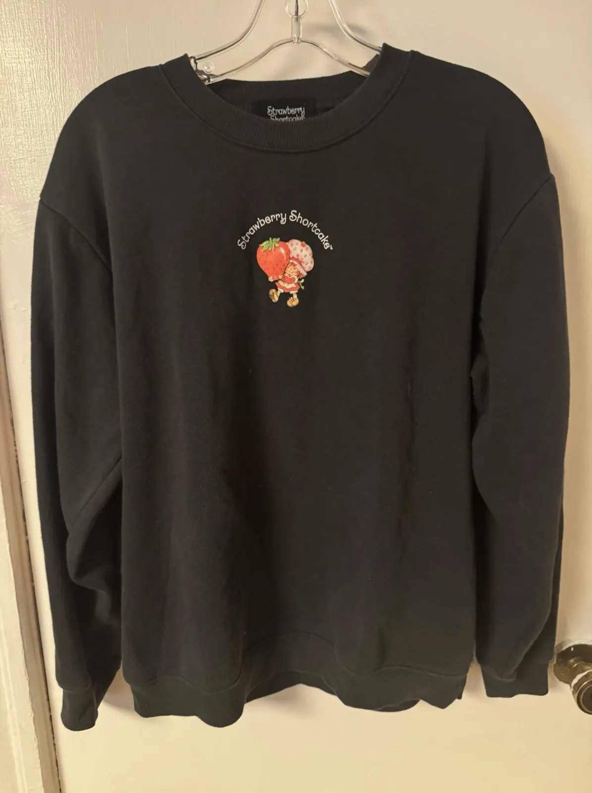 Strawberry Shortcake dark grey womens slouchy graphic sweatshirt size S Gray - Image 1
