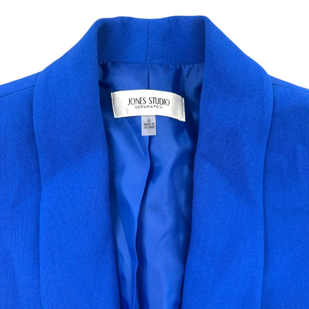Jones Studio Open Front Royal Blue Blazer - Image 3