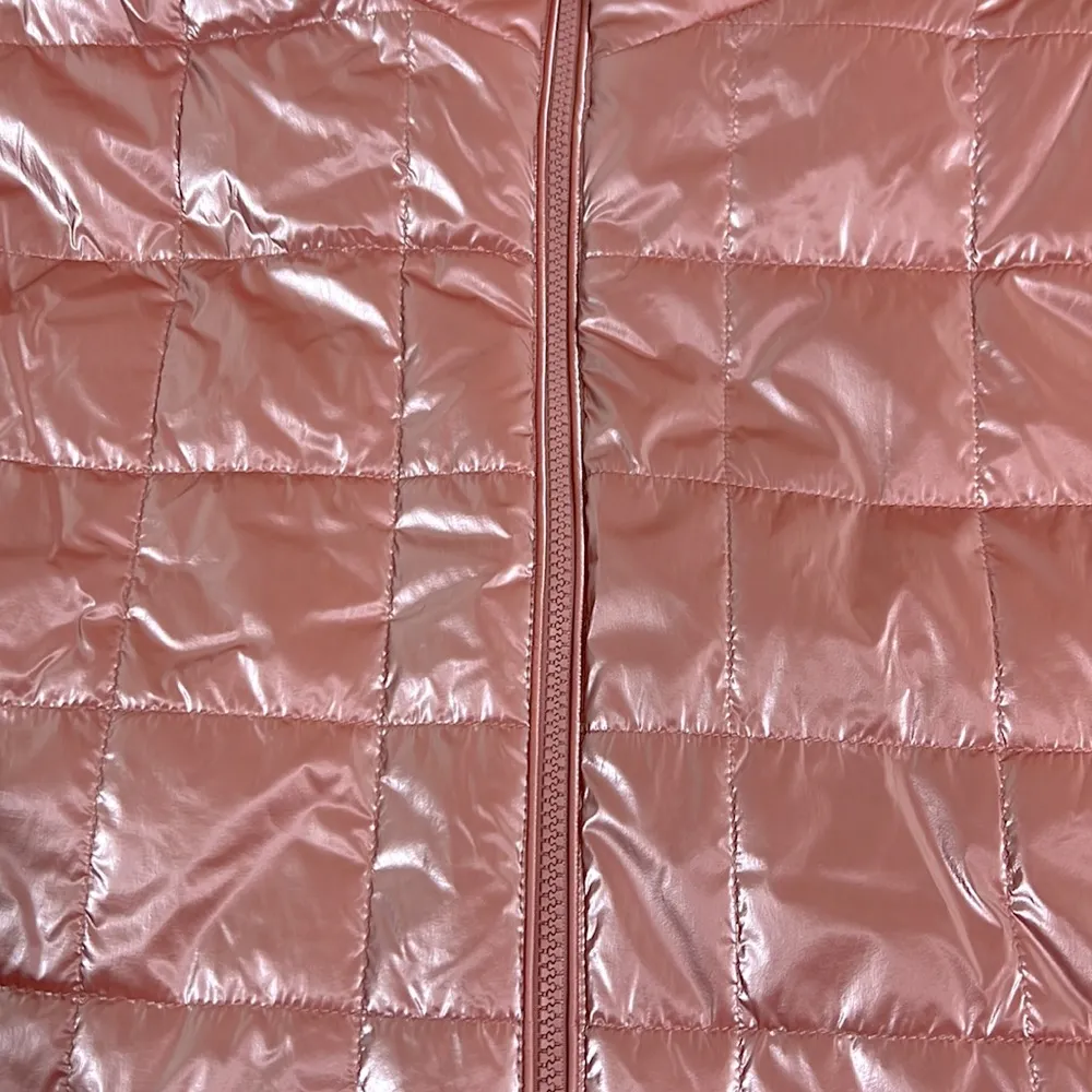 Elodie cropped quilted puffer jacket shimmering dusty rose size M NWT - Image 5