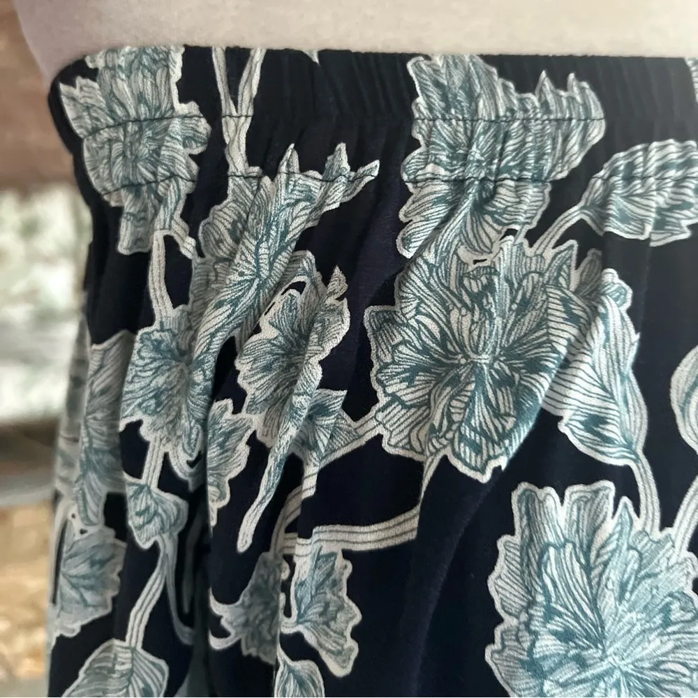 Splendid Top Off the Shoulder Navy Blue Mint Floral Floral S Garden Boho Chic - Image 7