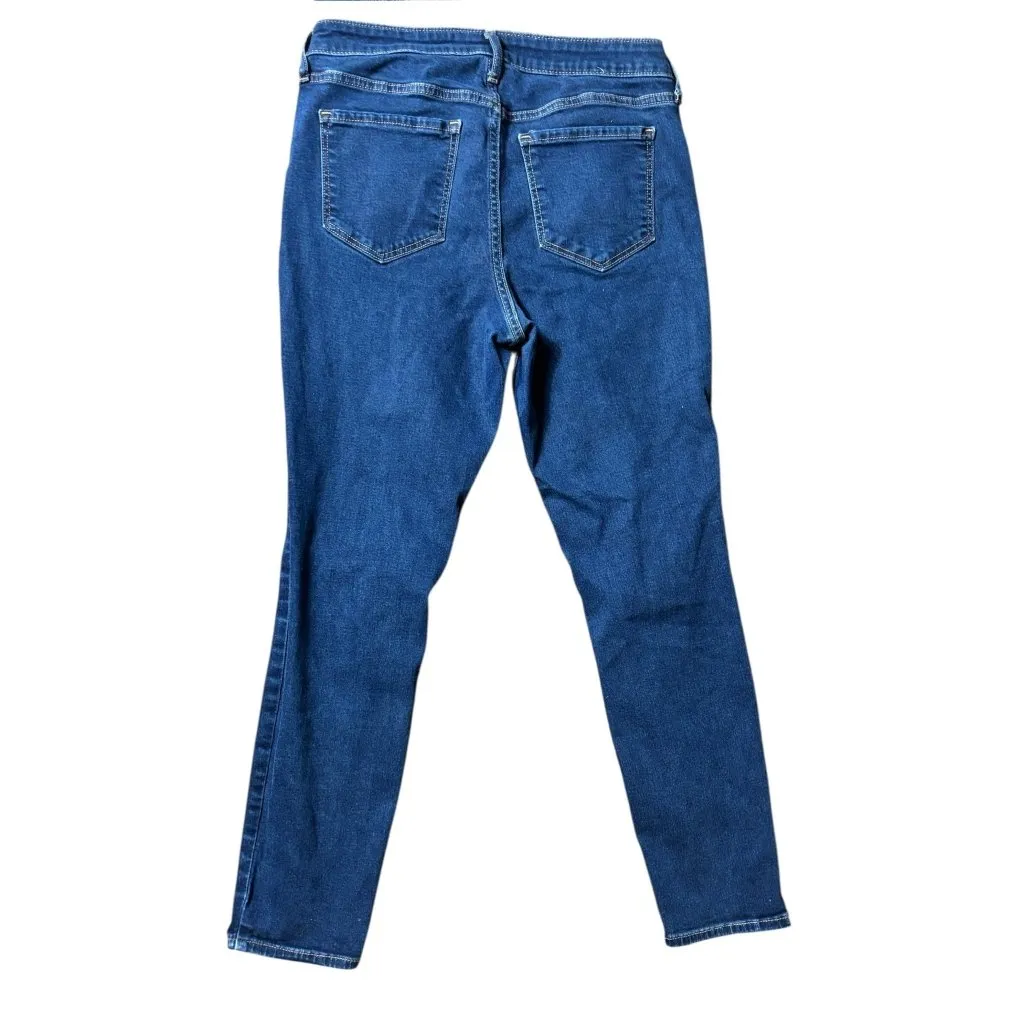 Old Navy Mid-Rise Rockstar Super Skinny Blue Jeans - Image 3