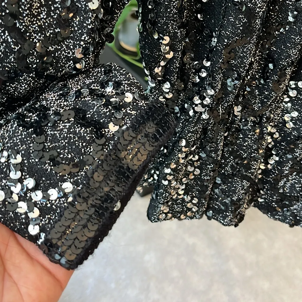 Glamorous Miss vintage sequined jacket Black Size 14 - Image 4