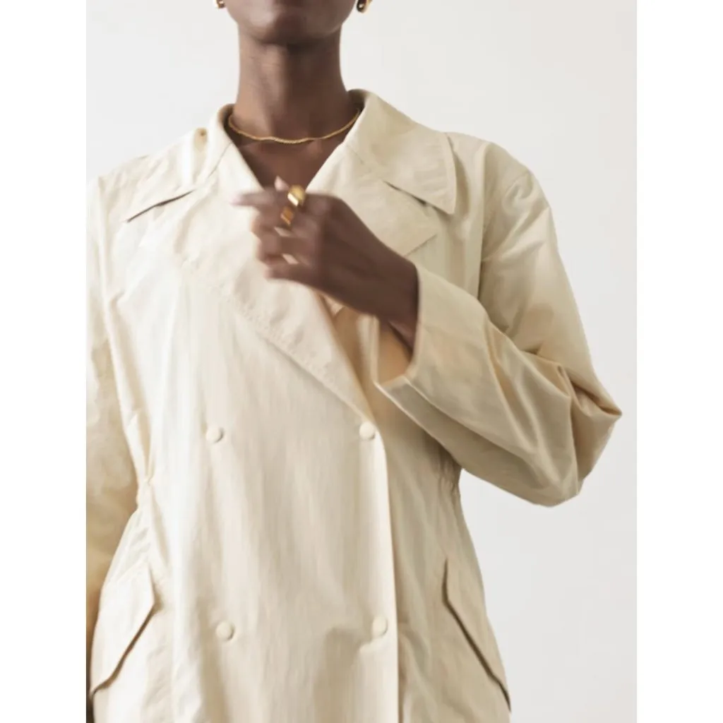 Athleta L Luna Trench Coat Dune  Large - Image 8