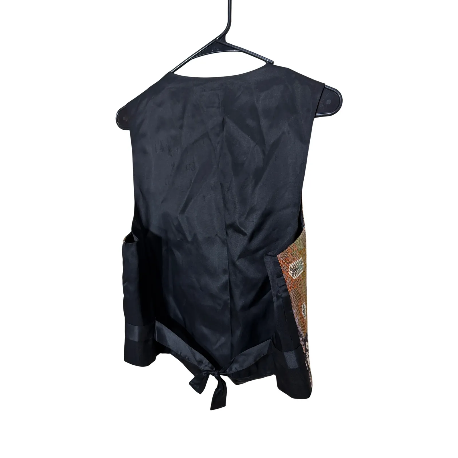 Vintage SLEK Tapestry Southwestern Geometric Print Vest Size M Brown Size M - Image 5