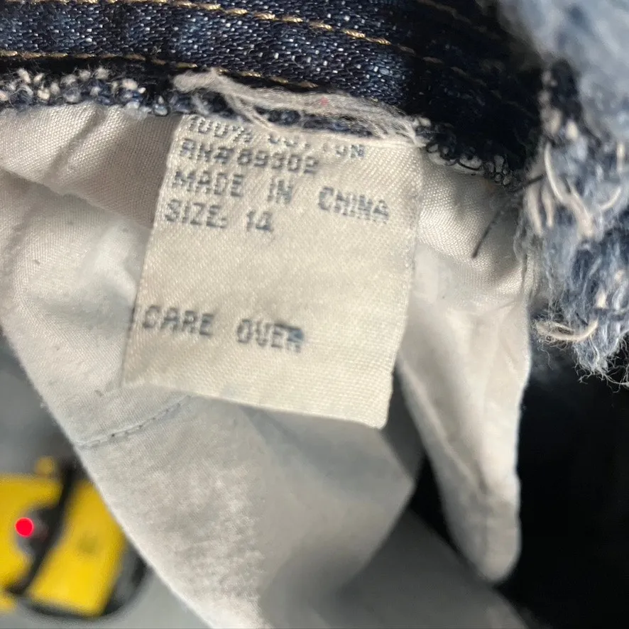 Mountain Lake Jean Company Raw Edge Womens 14 Jeans Flare 100% Cotton‎ 80's Blue - Image 12